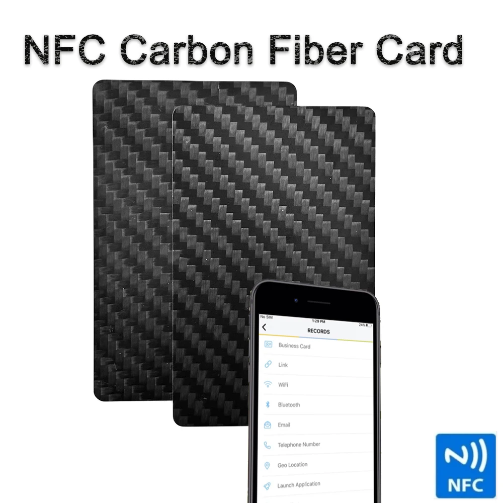 5Pcs NFC Carbon Fiber Card NFC Business Card Fast Reading Ntag 215 Smart Name Card Digital Business Card Social Recognition Card - AliExpress 30